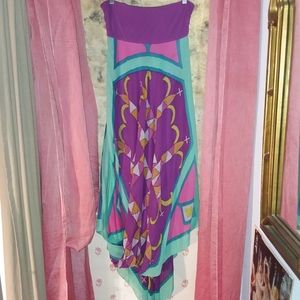 🌹Nicole Miller strapless silk dress🌹